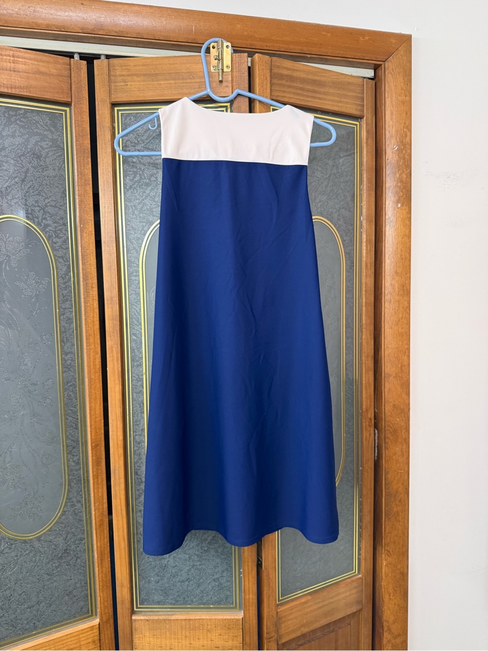Jude Connally Ladies Navy and Cream A-Line Shift Dress, EUC - Picture 2 of 3
